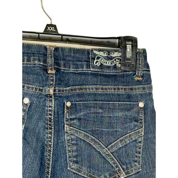 Reflex Women's Jeans California 1997 Vintage Straight Leg Mid-Rise‎ Denim Blue 7 - Picture 9 of 10